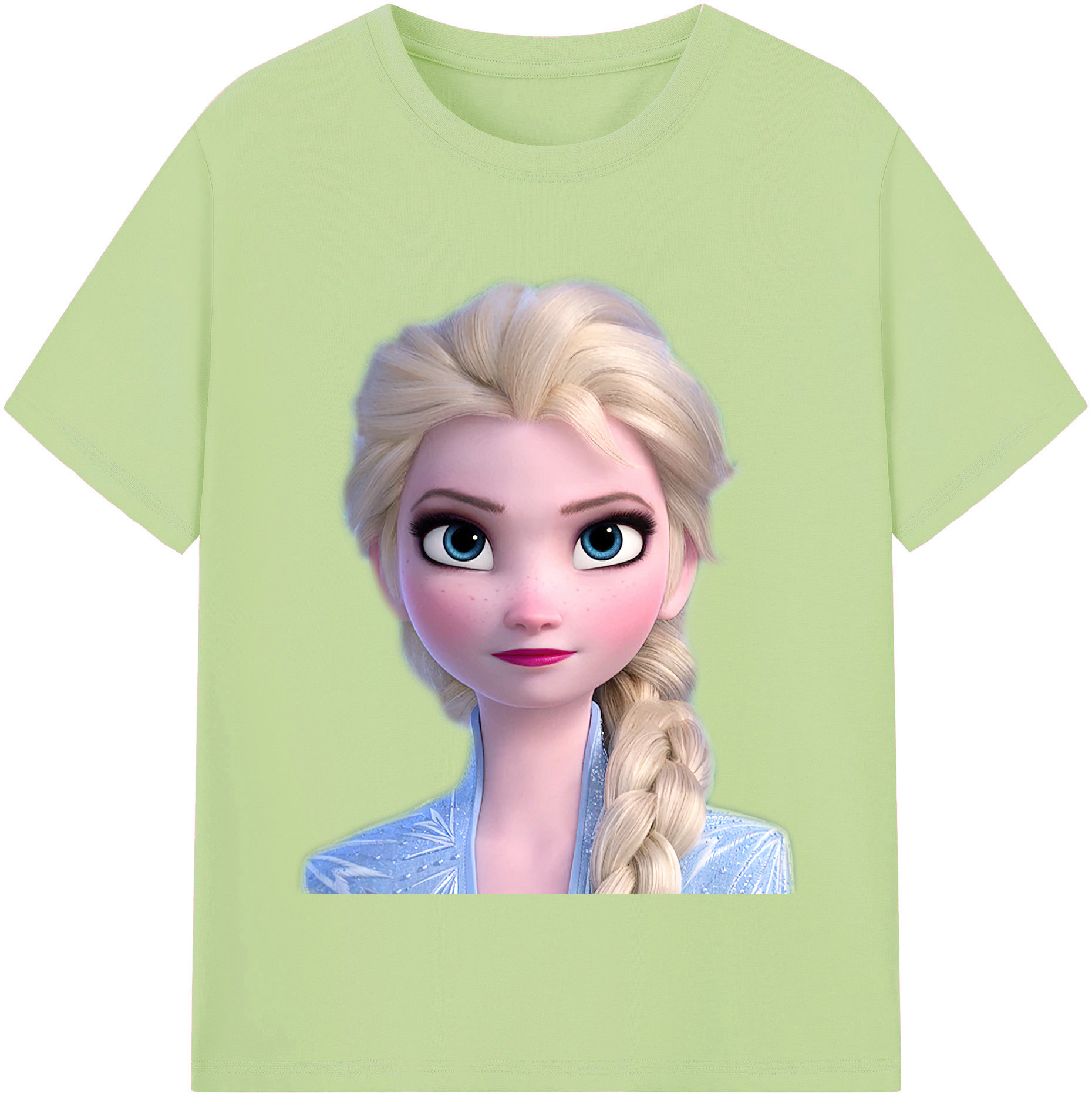（画像用） アナと雪の女王 アンナ エルサ Frozen Anna Elsa 綿100％半袖Tシャツ（フロントプリント）